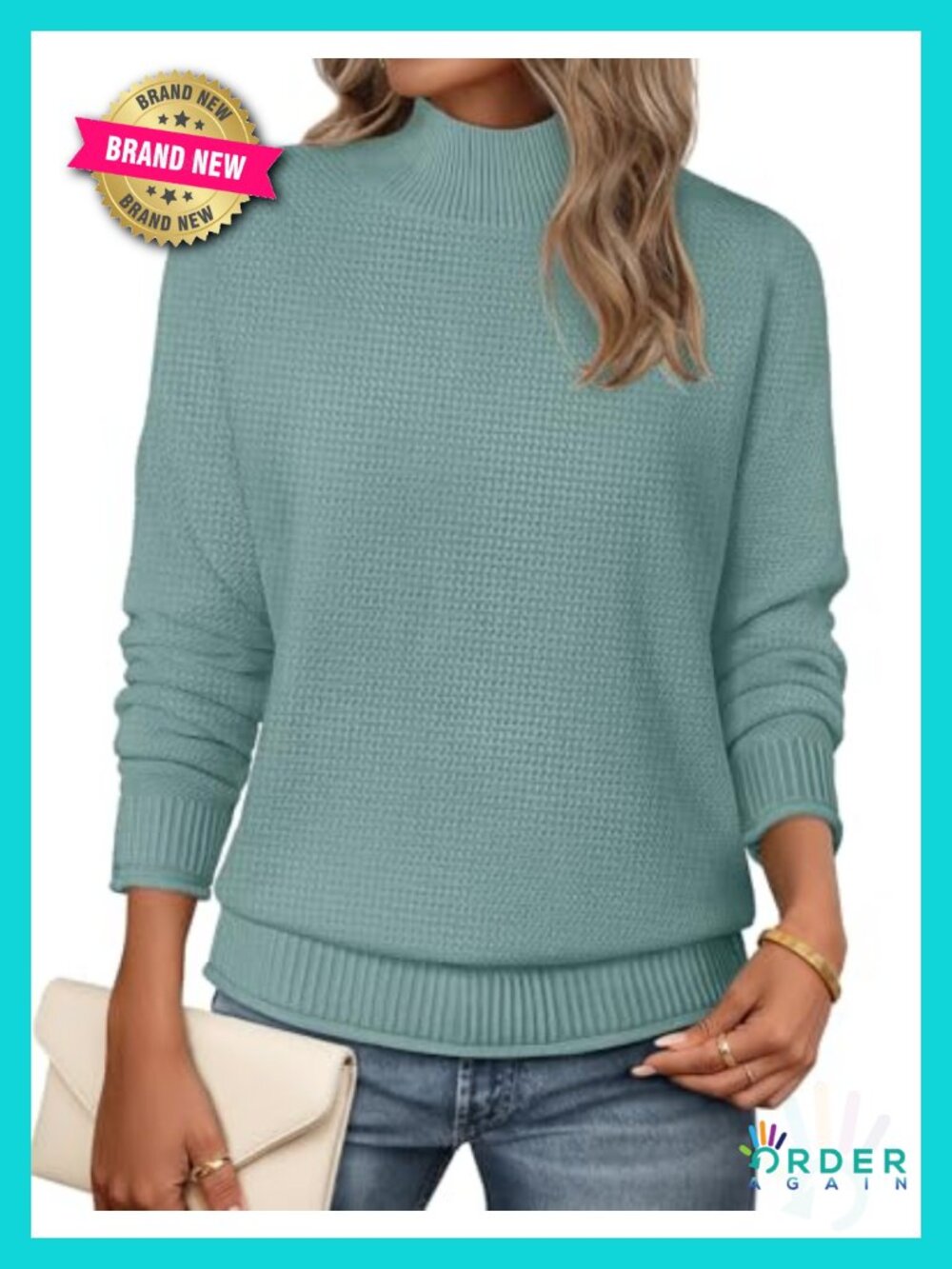 Turtleneck Long Sleeve Cozy Knit Sweater